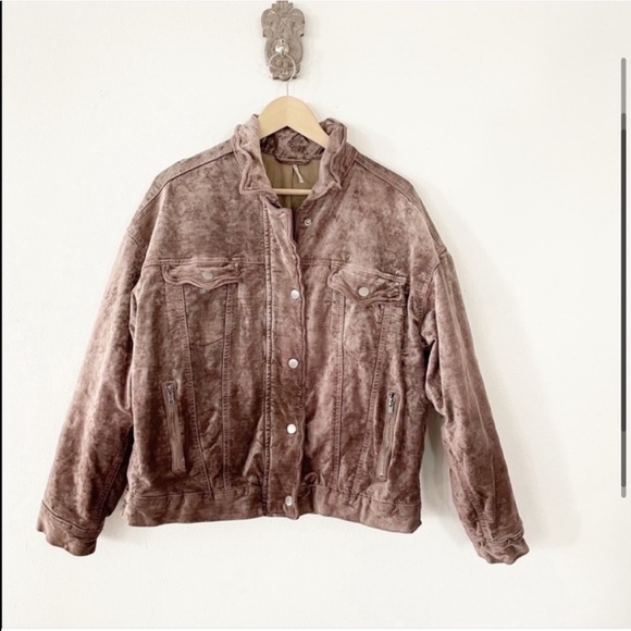 Free People Velvet Trucker Jacket In 